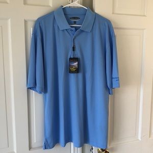 Pebble Beach | Performance Blue Golf Shirt